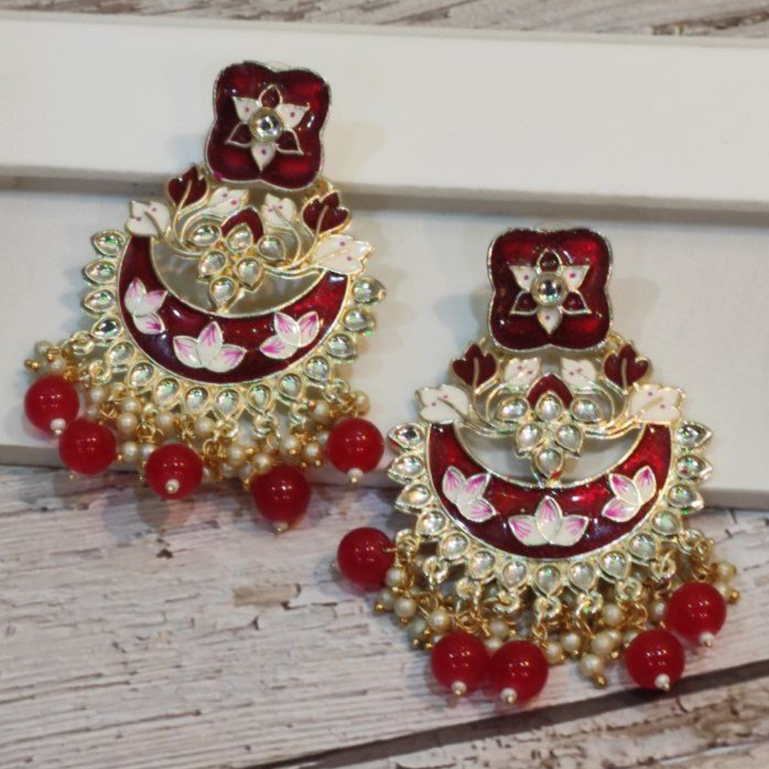 VELLA RED EARRING