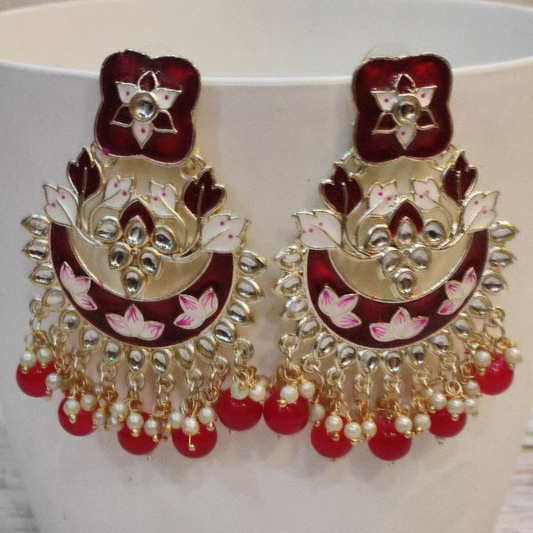 VELLA RED EARRING